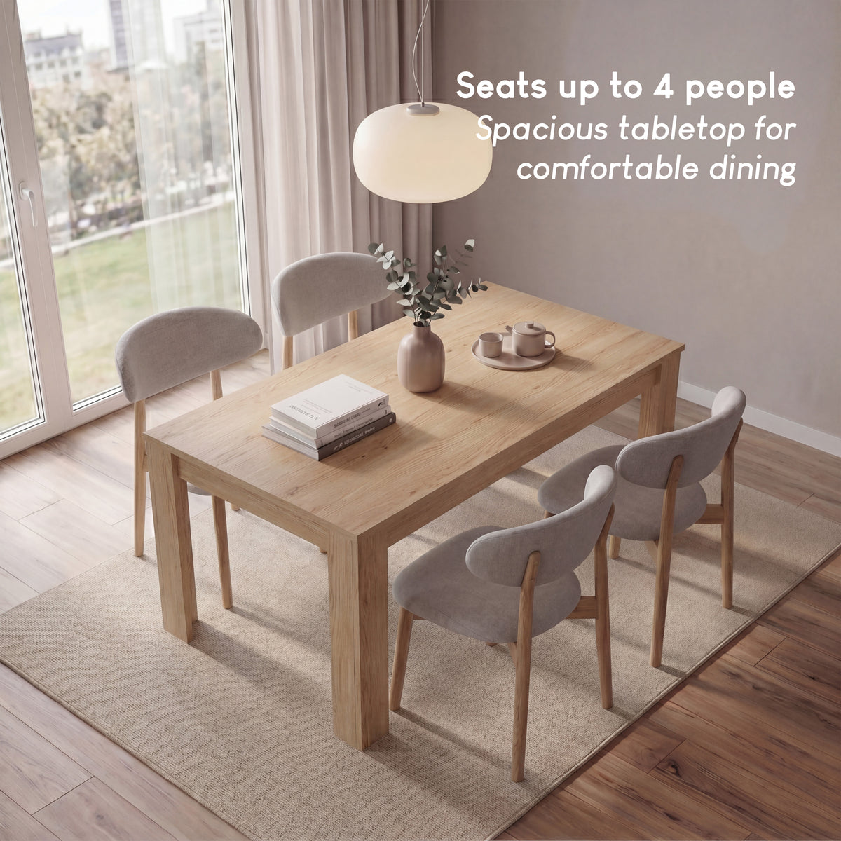 Medina 4-Seater Dining Table - Oak