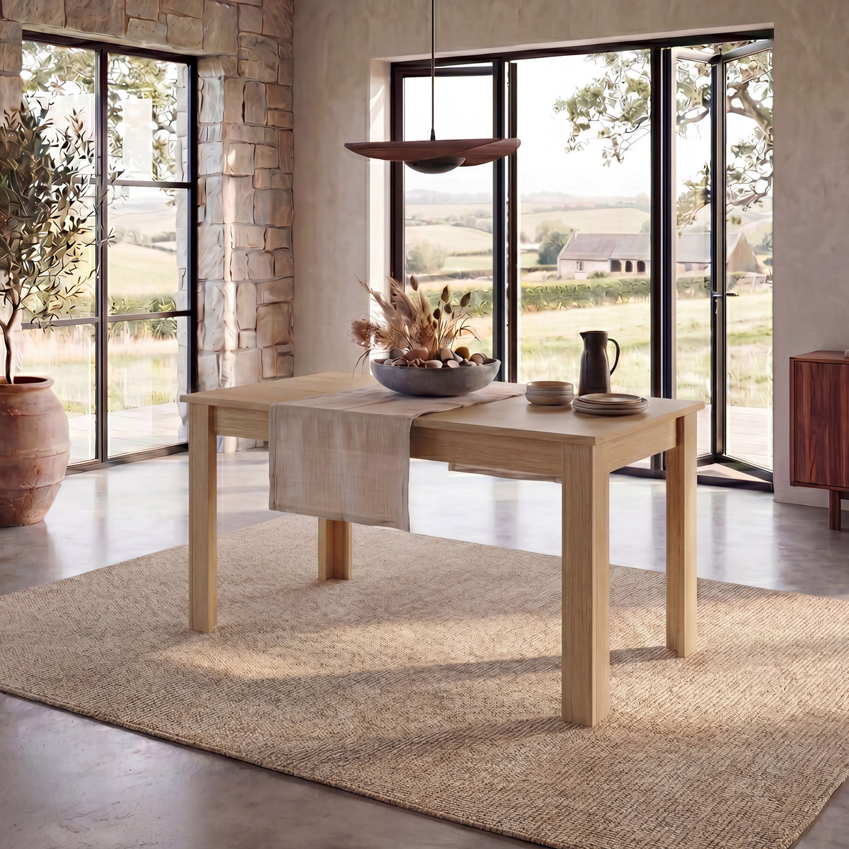 Medina 4-Seater Dining Table - Oak