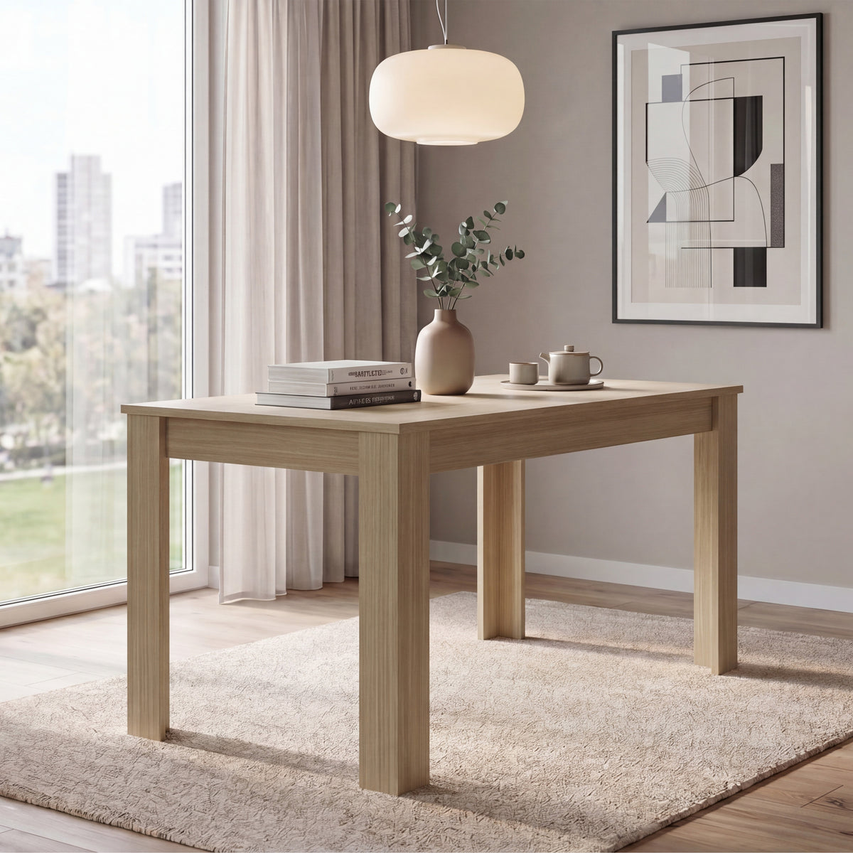Medina 4-Seater Dining Table - Oak