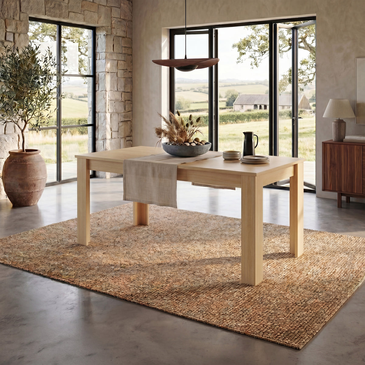 Medina 6-Seater Dining Table - Oak