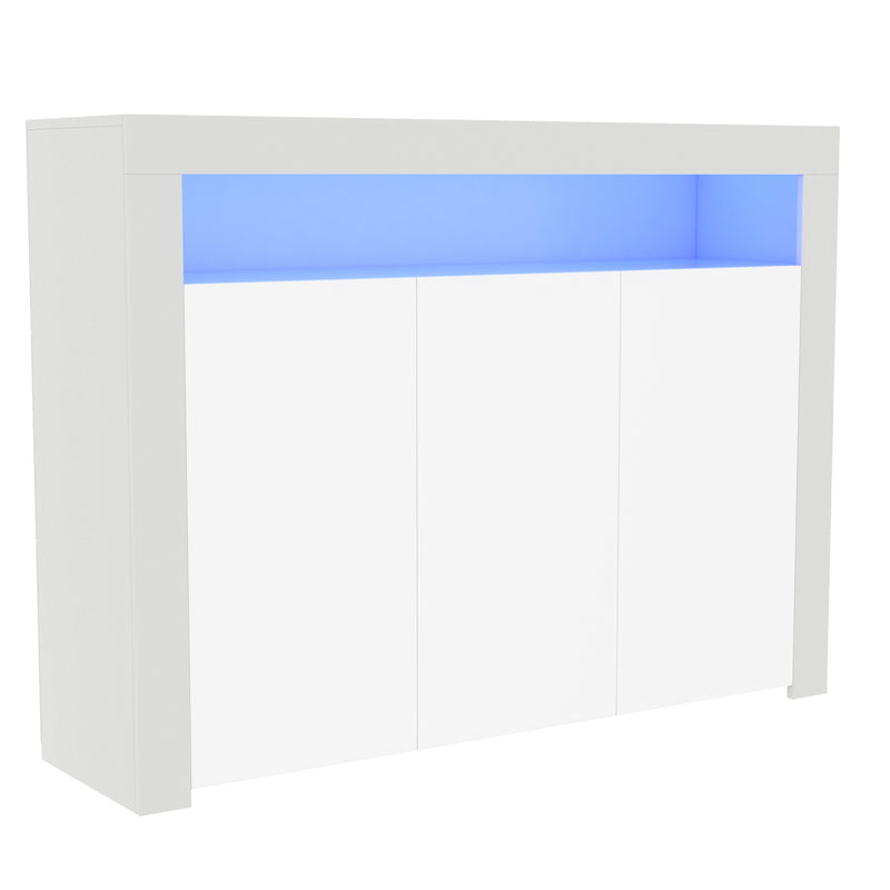 Nova 3 Door LED Sideboard, White