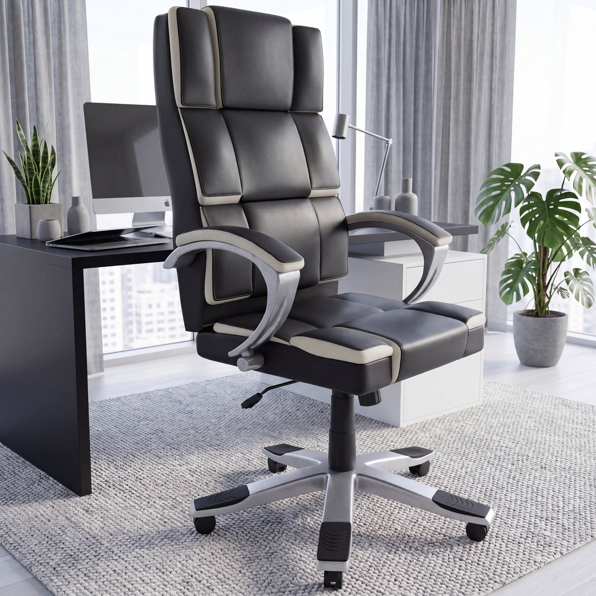 Henderson Office Chair, Black & White UKFR
