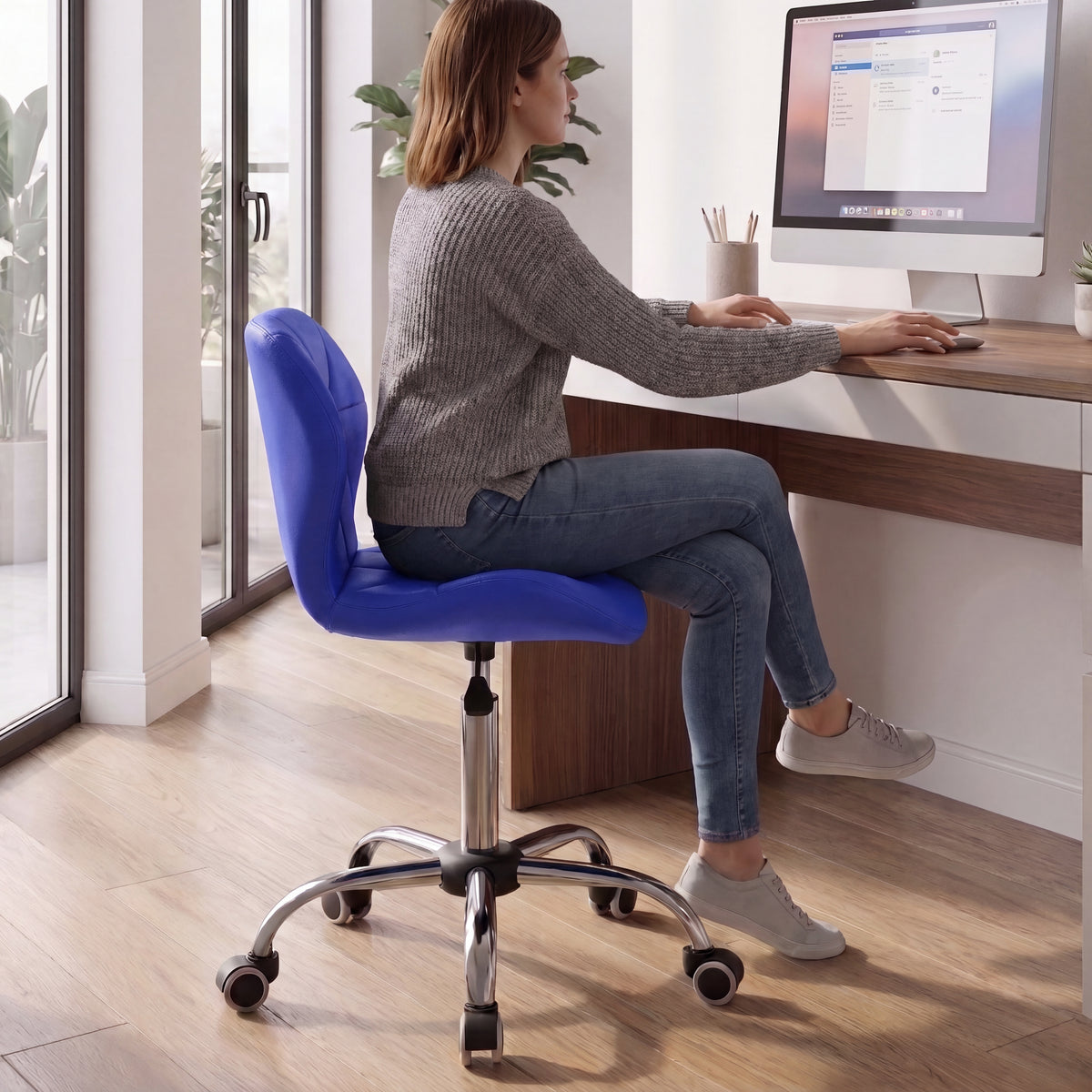 Geo Office Chair, Blue UKFR