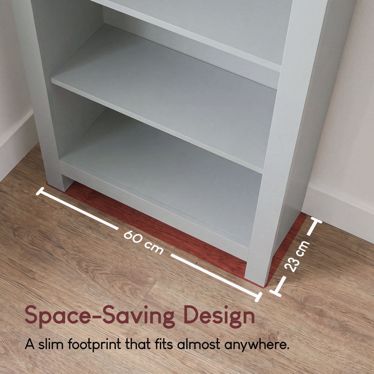Arlington 5-Tier Bookcase - Grey