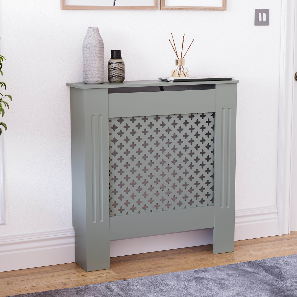 Oxford Radiator Cover - Grey, Small