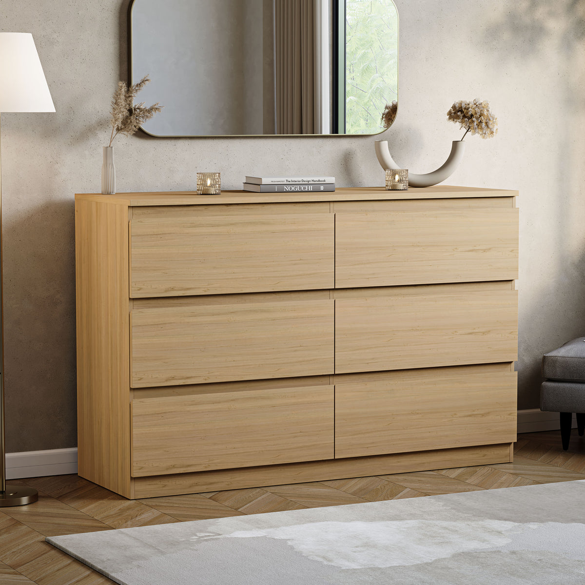 Denver Chest of 6 Drawer, Pine