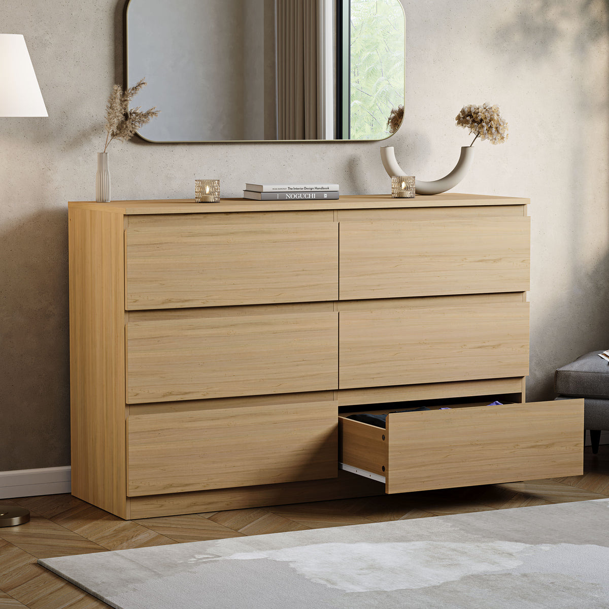 Denver 6-Drawer Chest, Pine