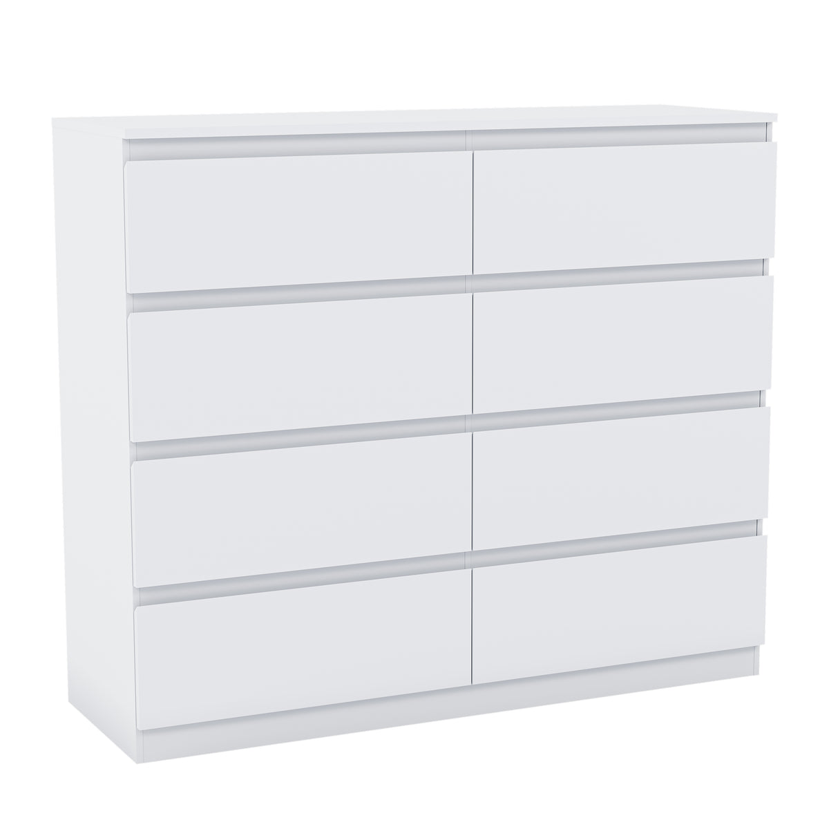 Denver Chest of 8 Drawers, White
