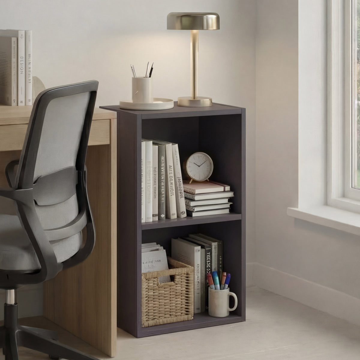 Oxford 2-Tier Cube Bookcase - Grey