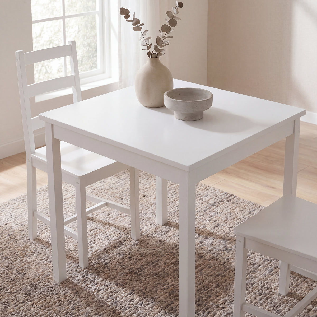 Yorkshire 2-Seater Dining Set - White