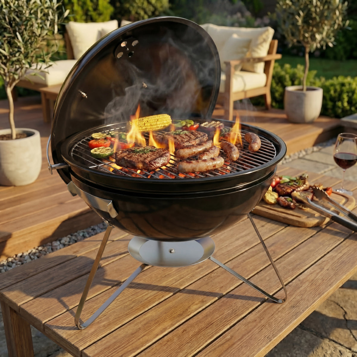 Kansas Small Kettle Grill BBQ, Black