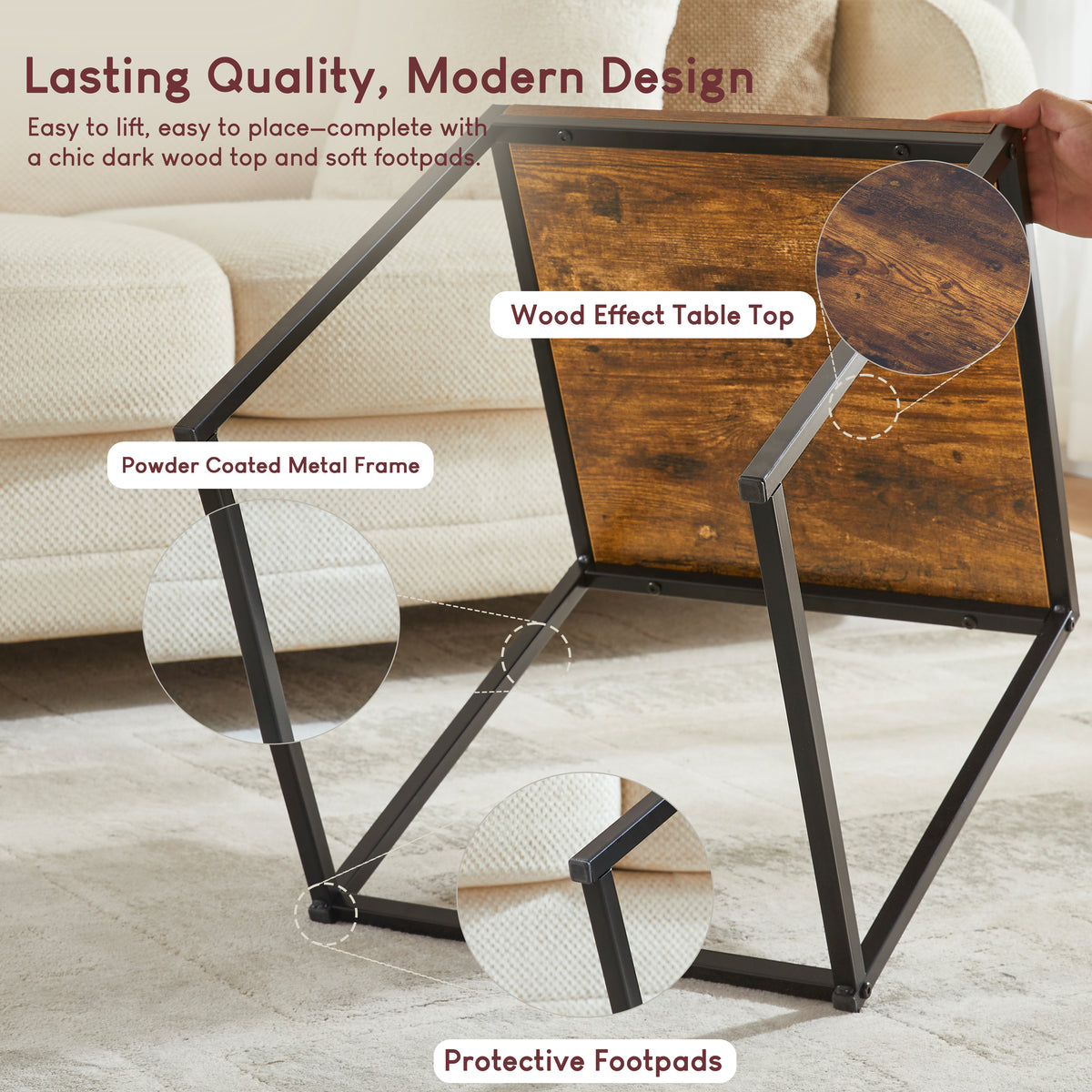 Brooklyn Nest of 2 Tables - Dark Wood