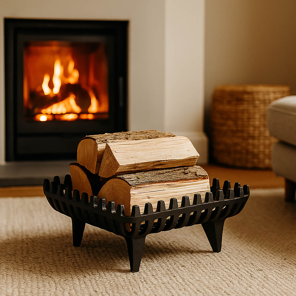 Cast-Iron Log Basket - Small