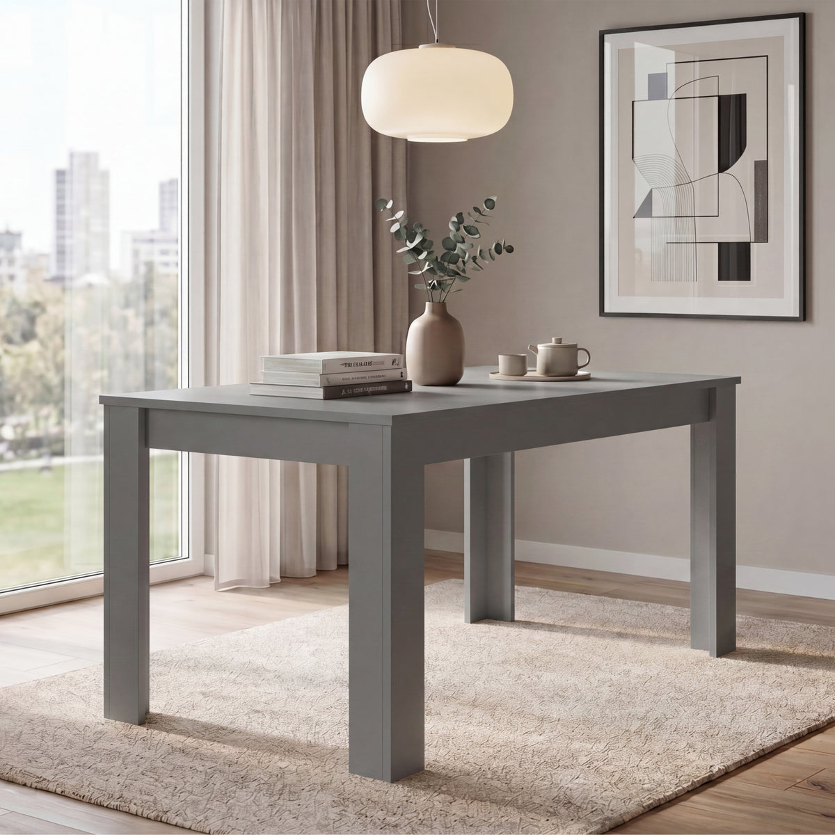 Medina 6-Seater Dining Table - Grey