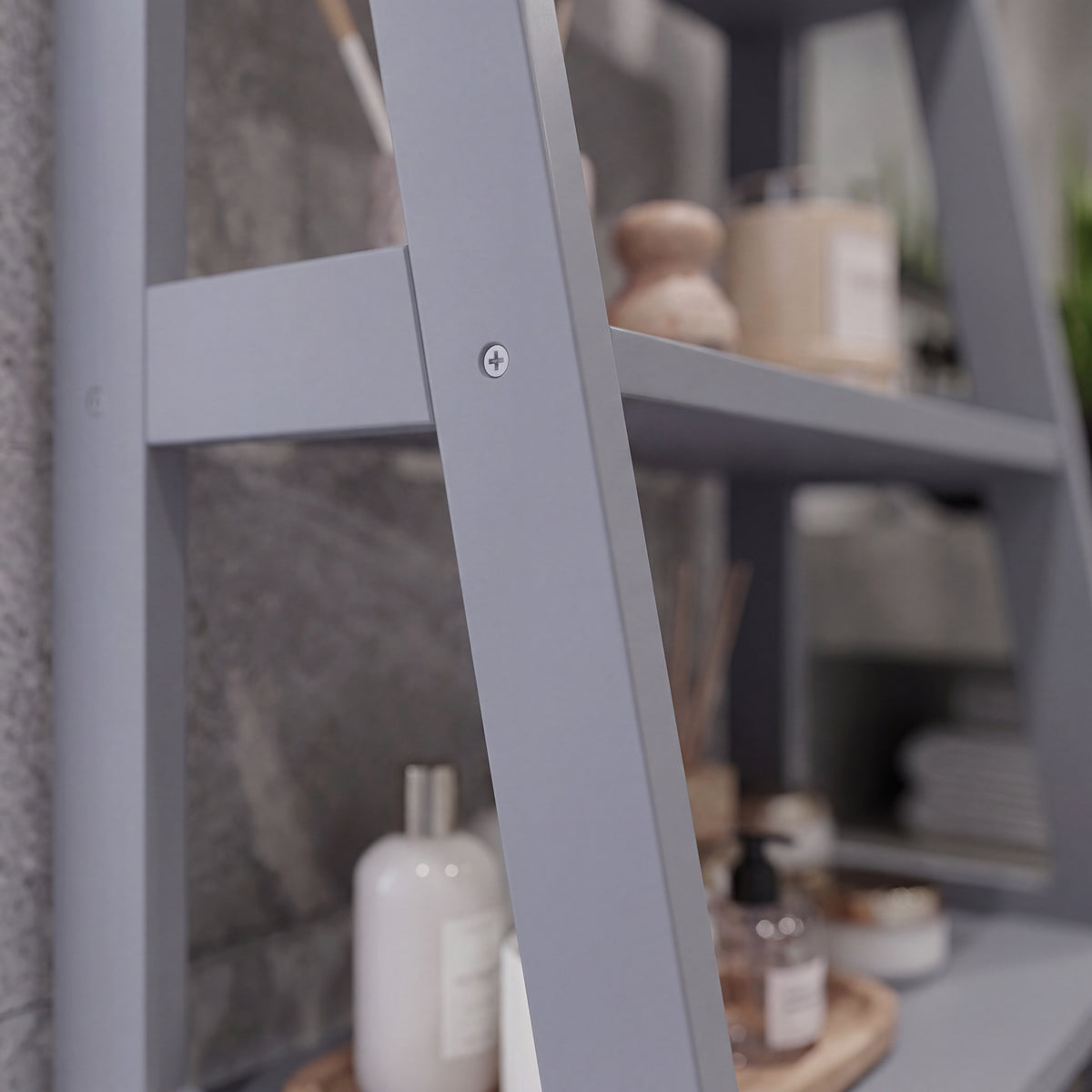 4 Tier Step Ladder Unit, Grey (FSC 100%)