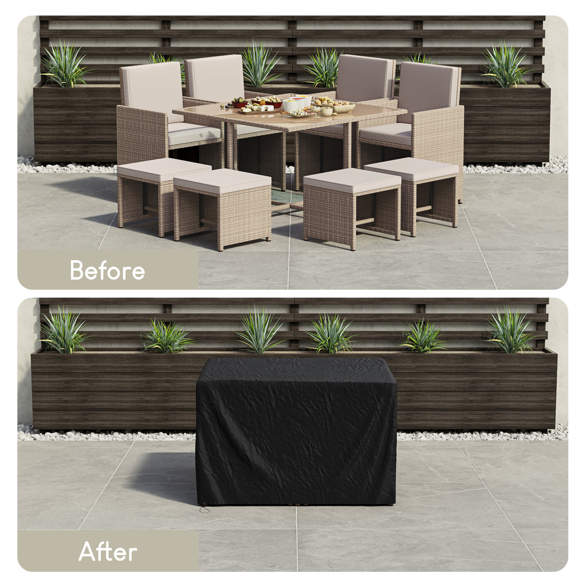 Outdoor Patio Furniture Cover - 113x113x71cm UKFR