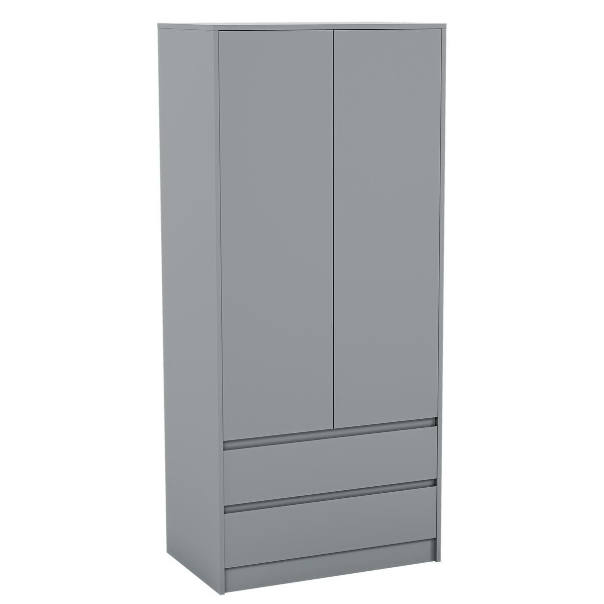 Denver 2 door 2 drawer wardrobe, Grey