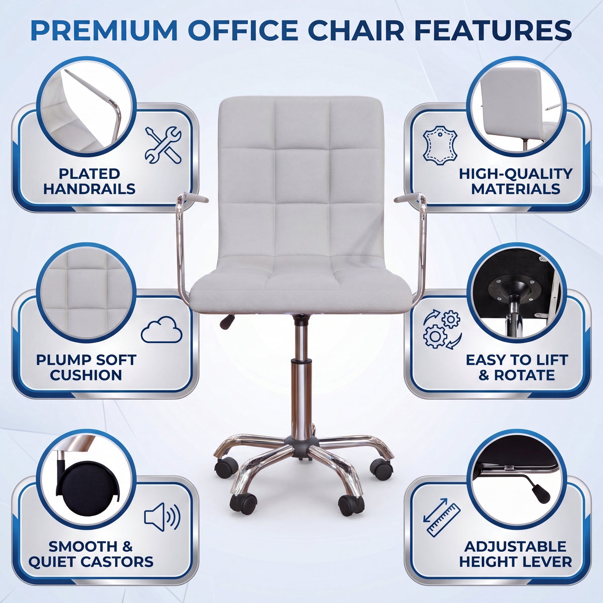 Calbo Office Chair, Grey UKFR