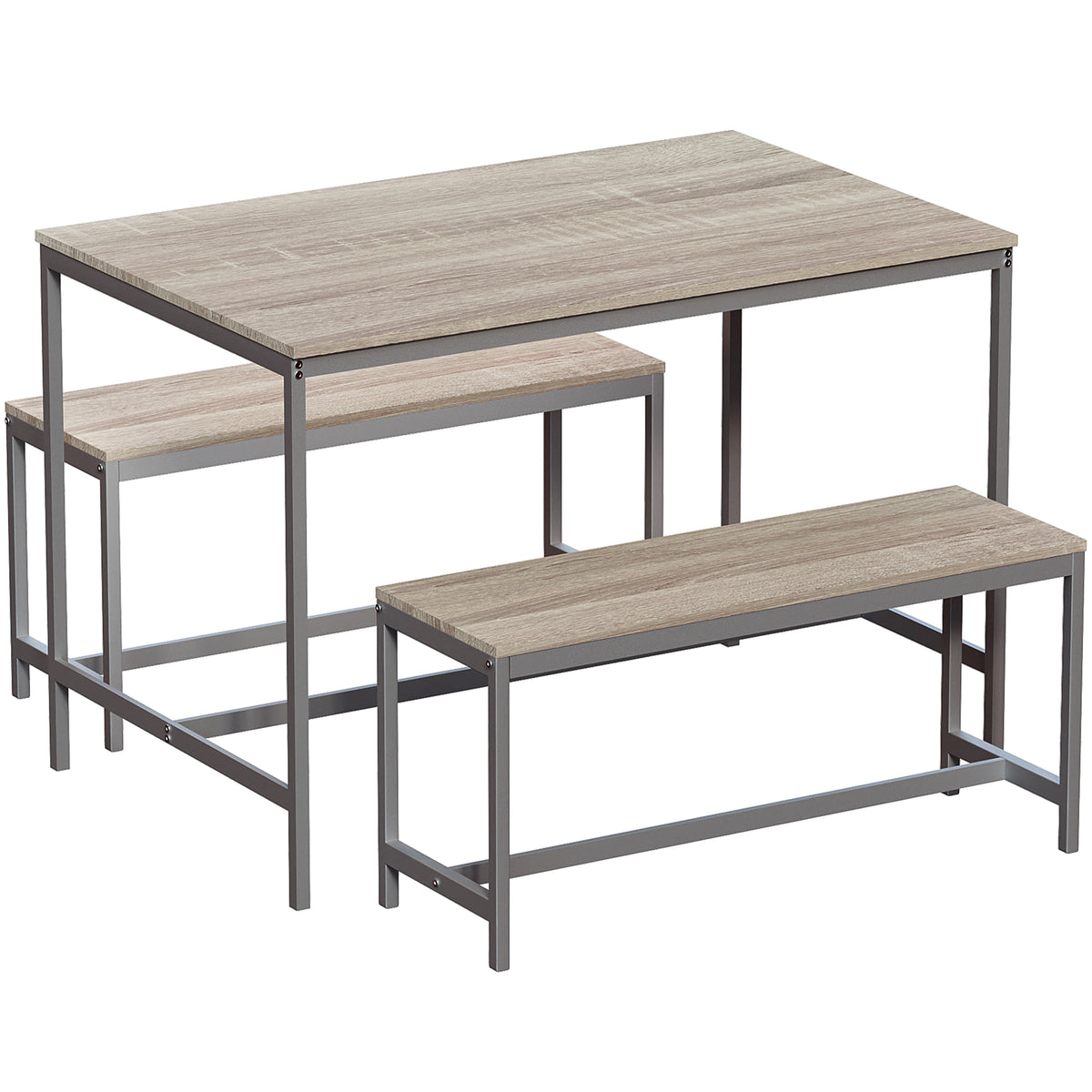 Roslyn 4-Seater Dining Table With Bench Set - Oak