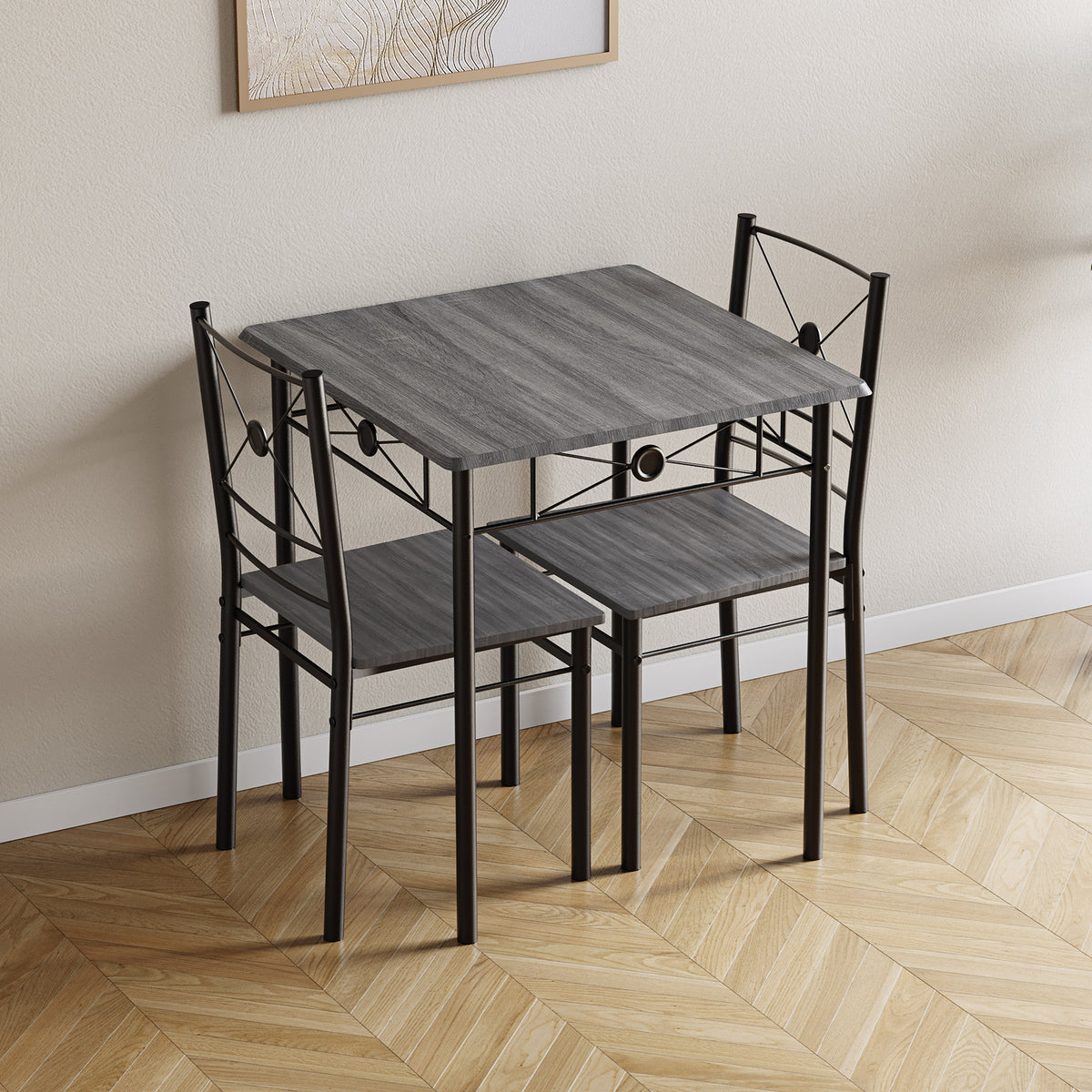Roslyn 2-Seater Dining Set - Grey