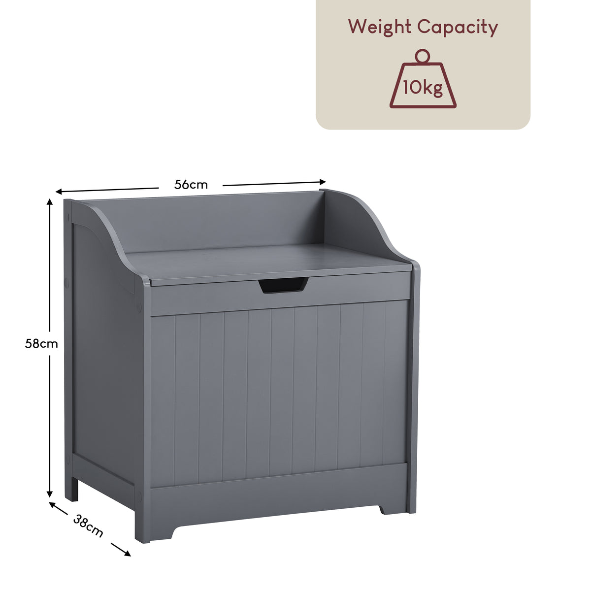 Priano Laundry Chest, Grey