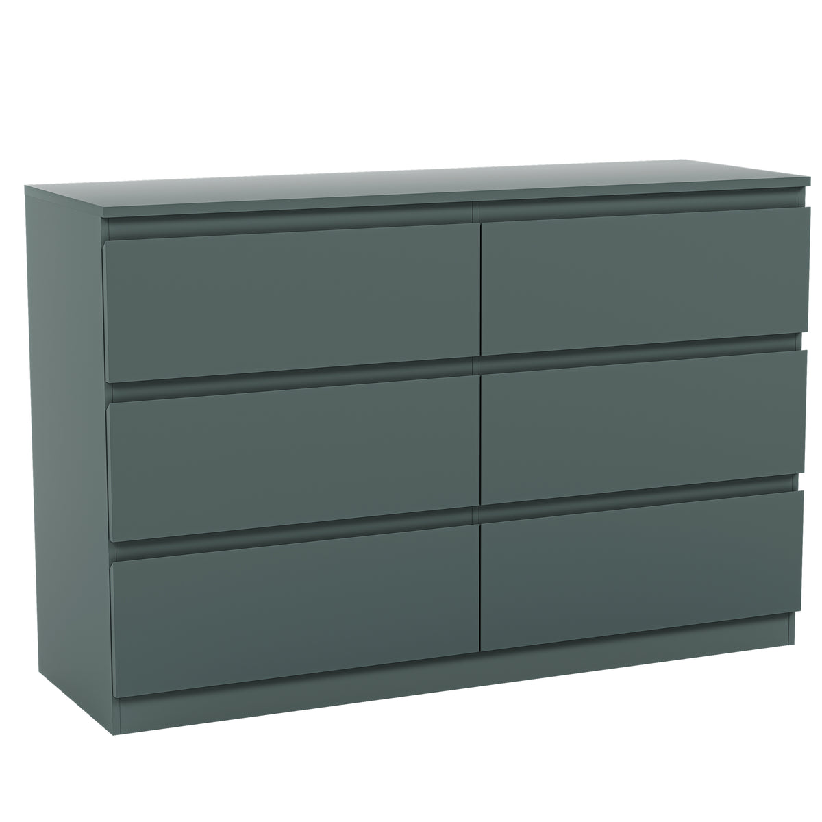 Denver Chest of 6 Drawers, Jasper Green