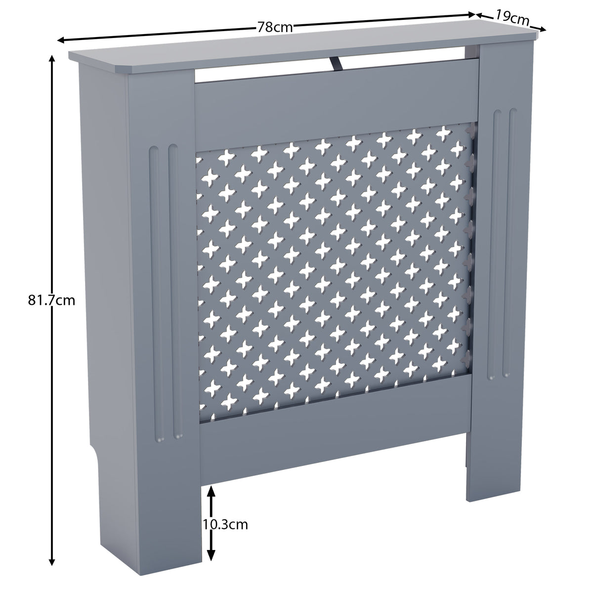 Oxford Radiator Cover - Dark Grey, Small, Modern Design