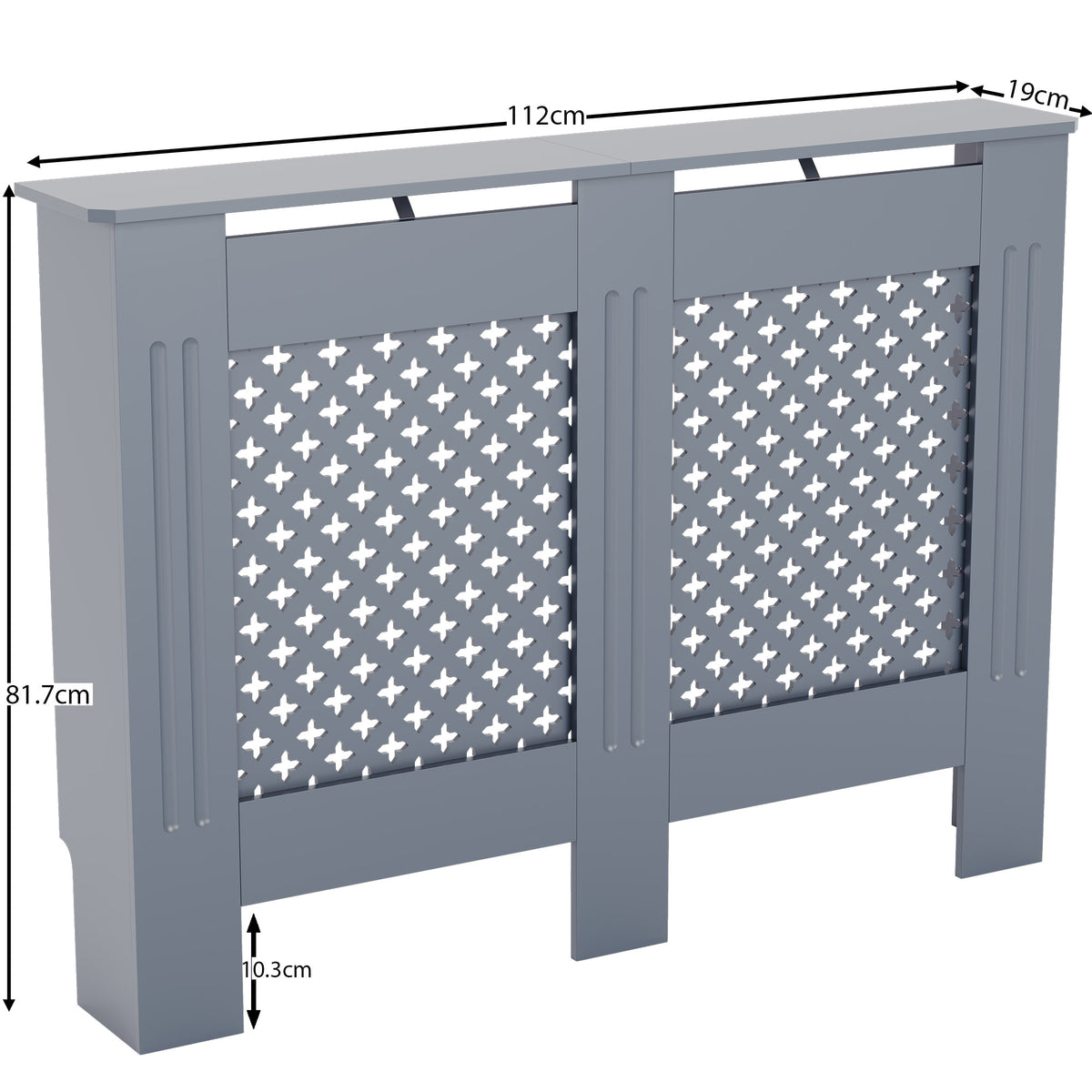 Oxford Radiator Cover Dark Grey, Medium