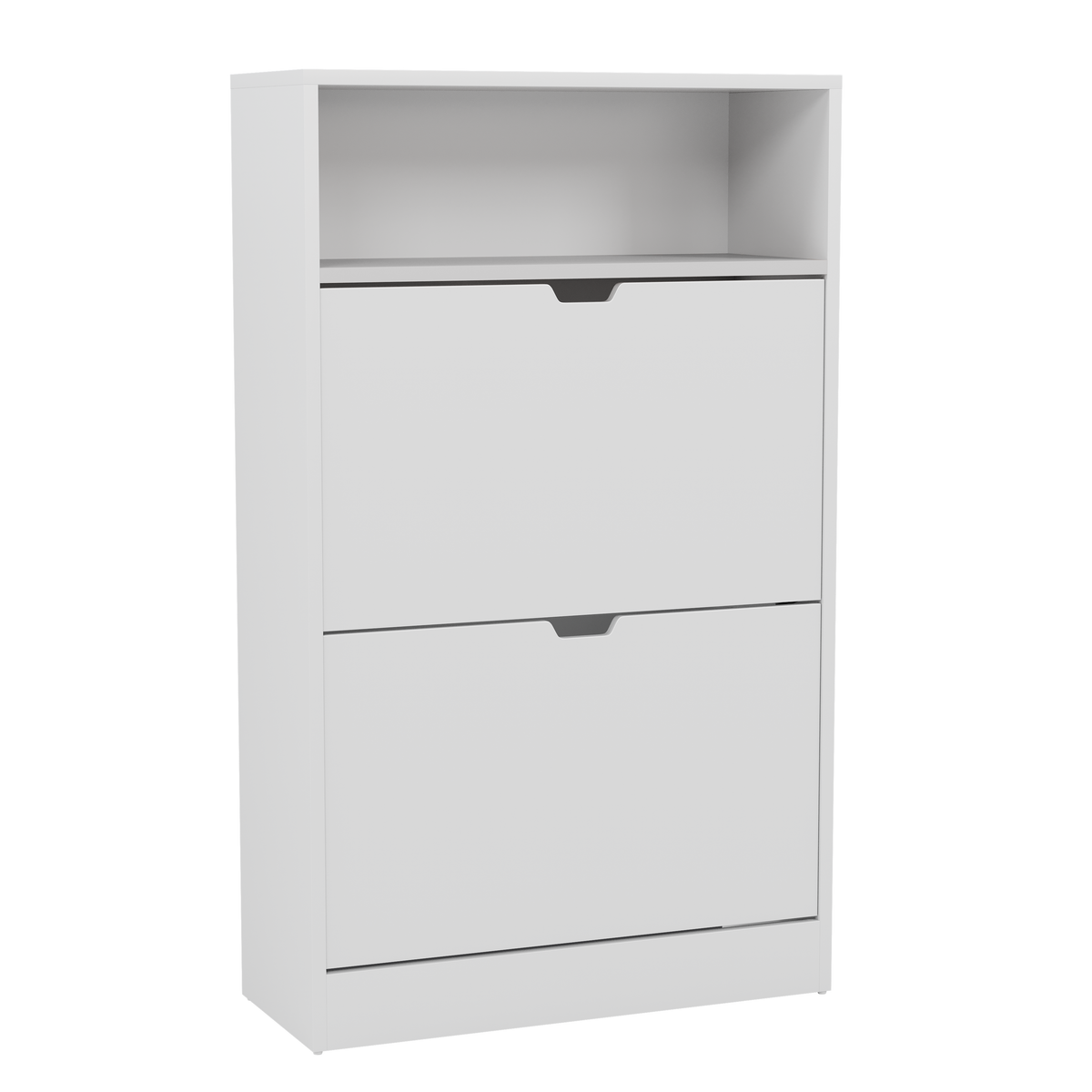 2 Drawer Shoe Cabinet With Shelf, White
