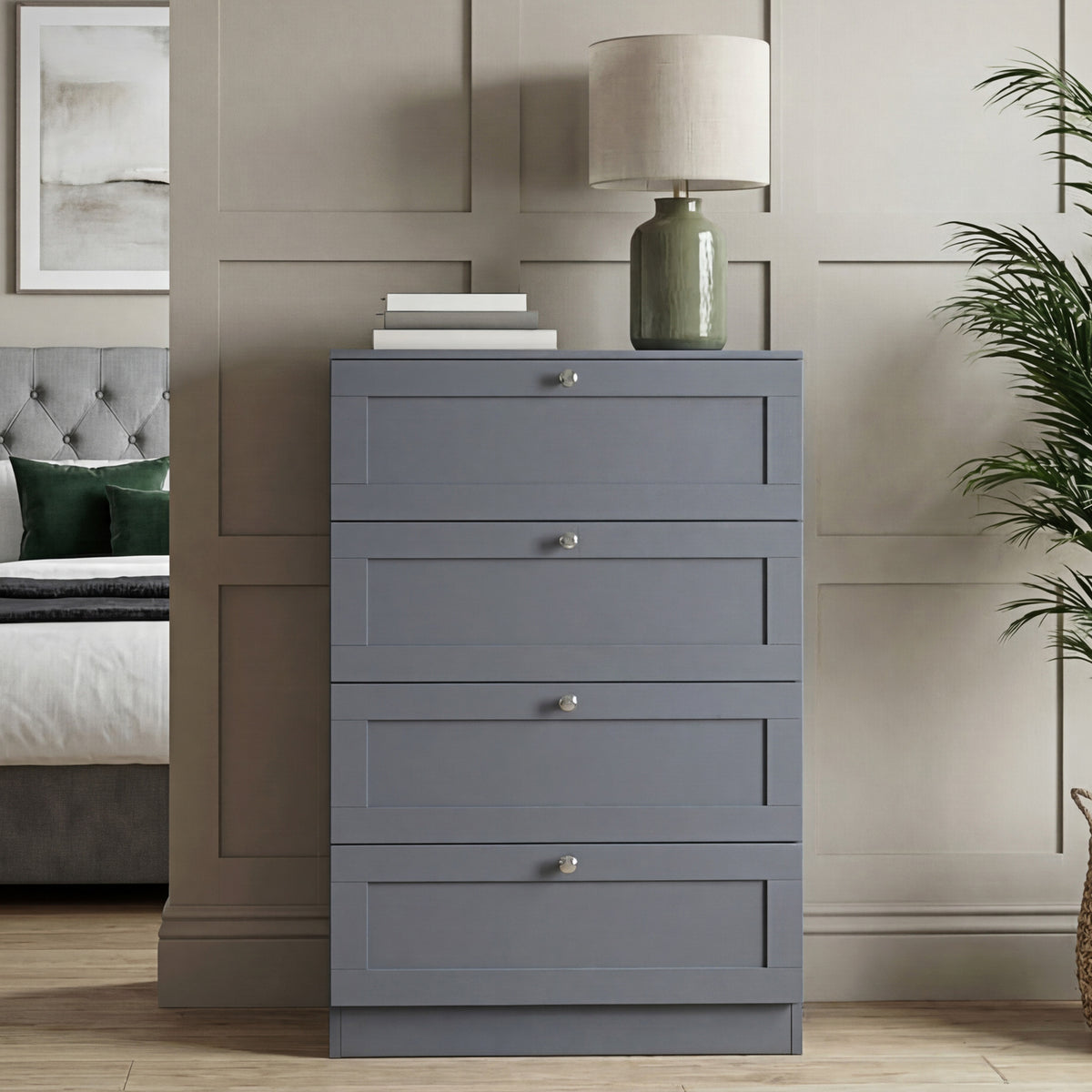 Altino 4 Drawer Chest Cabinet, Grey