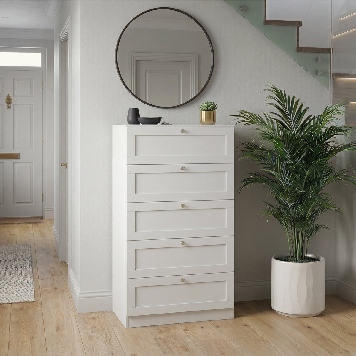 Altino 5 Drawer Chest Cabinet, White
