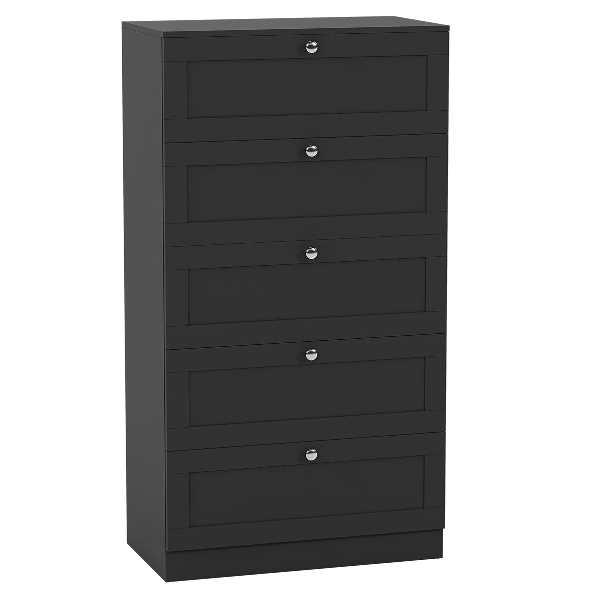 Altino 5 Drawer Chest Cabinet, Black