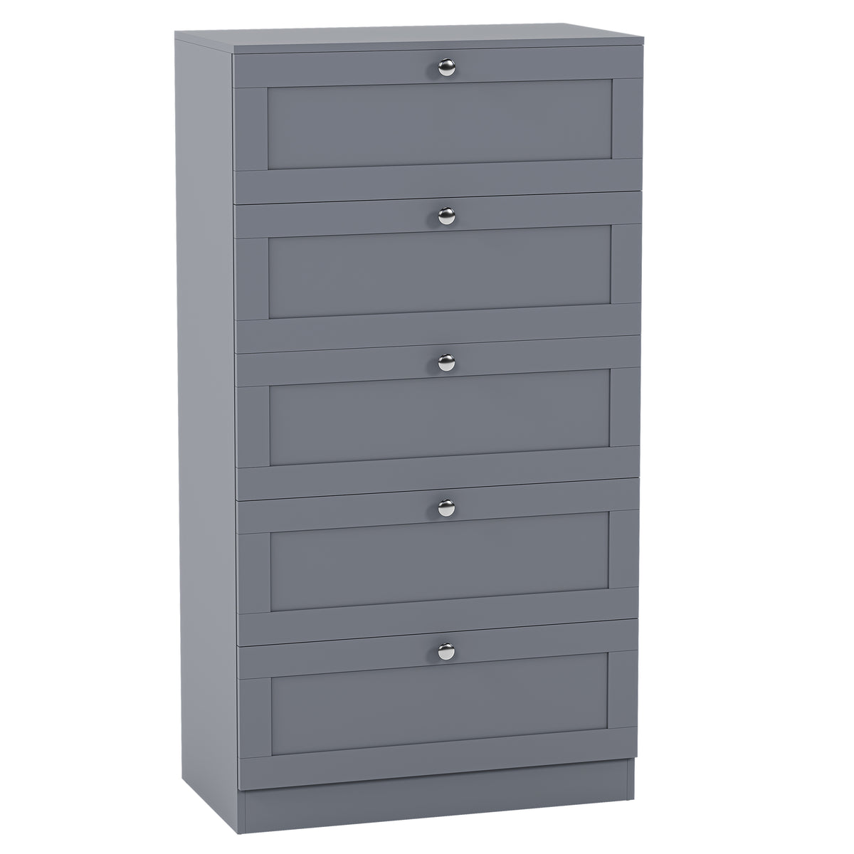 Altino 5 Drawer Chest Cabinet, Grey