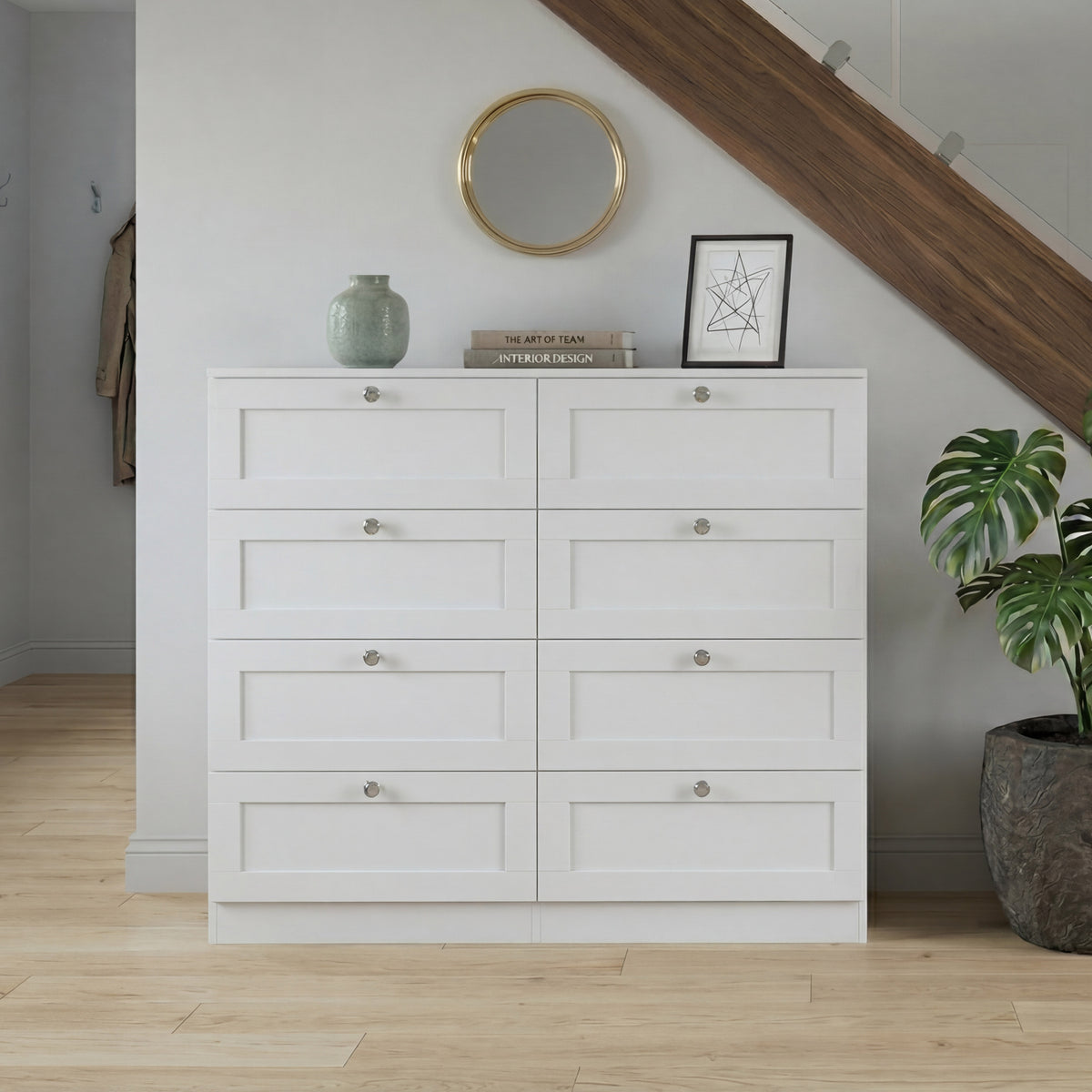 Altino 8 Drawer Chest Cabinet, White