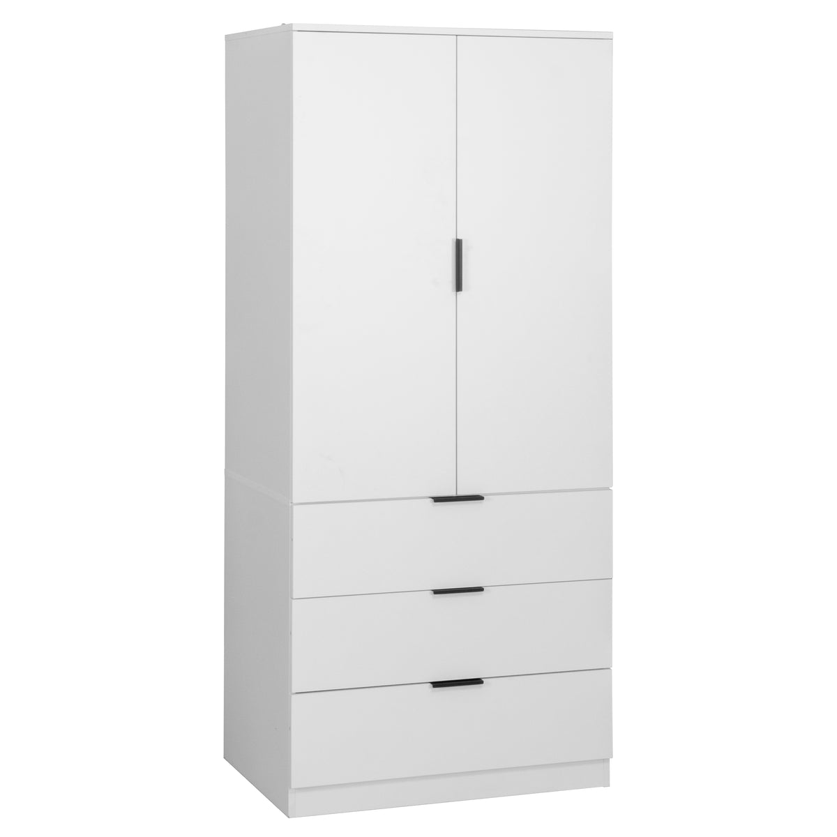 Trega 2 Door 3 Drawer Wardrobe – Modern Spacious Bedroom Storage Closet, White