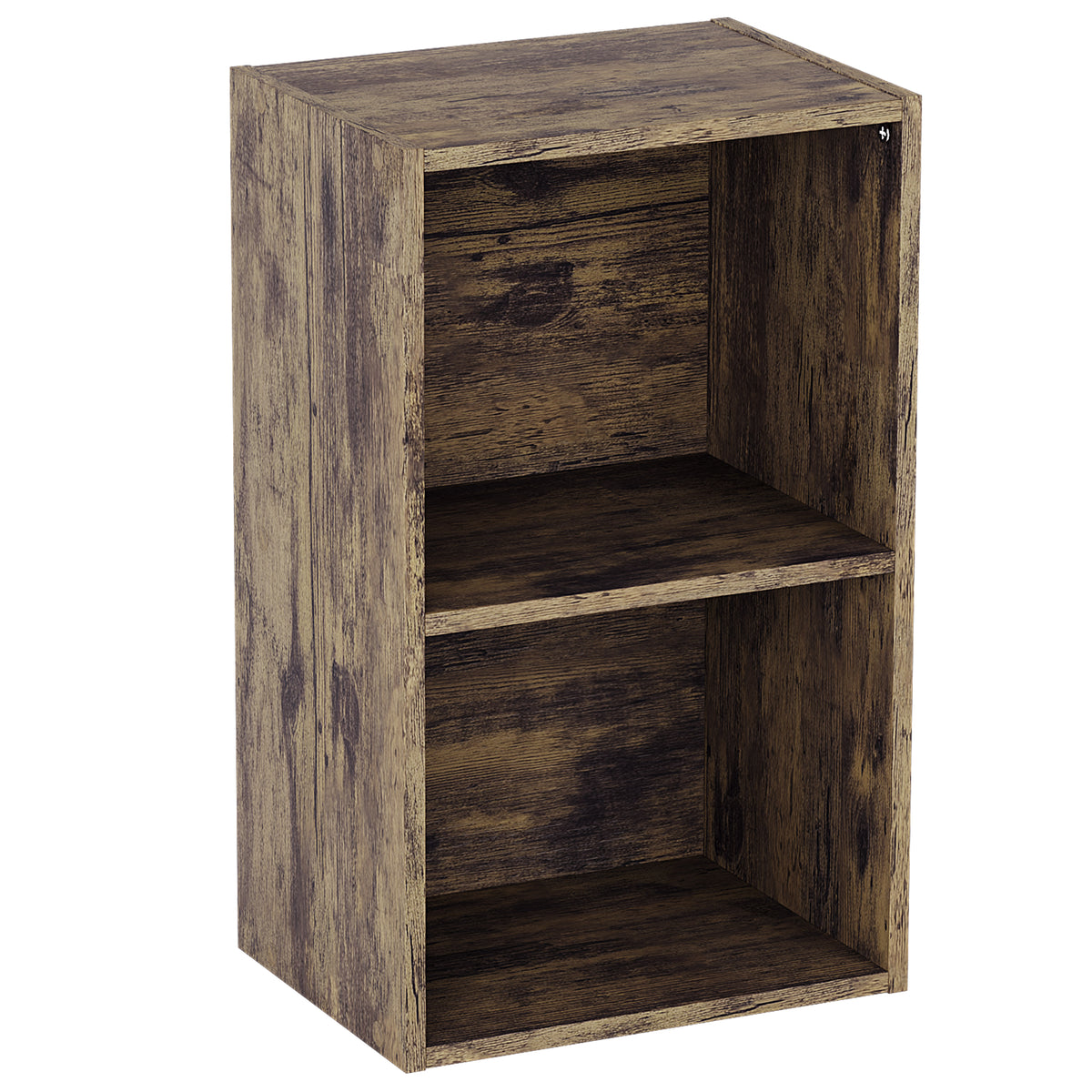 Oxford 2-Tier Cube Bookcase - Dark Wood
