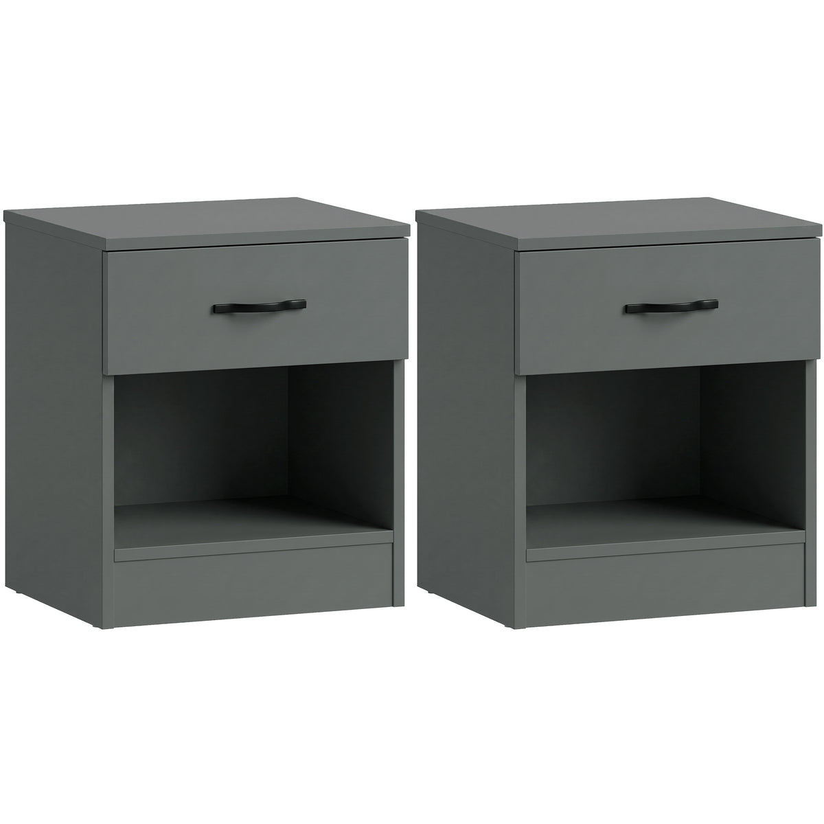 Riano 1 Drawer Bedside Chest Set Green Bedroom Storage Unit