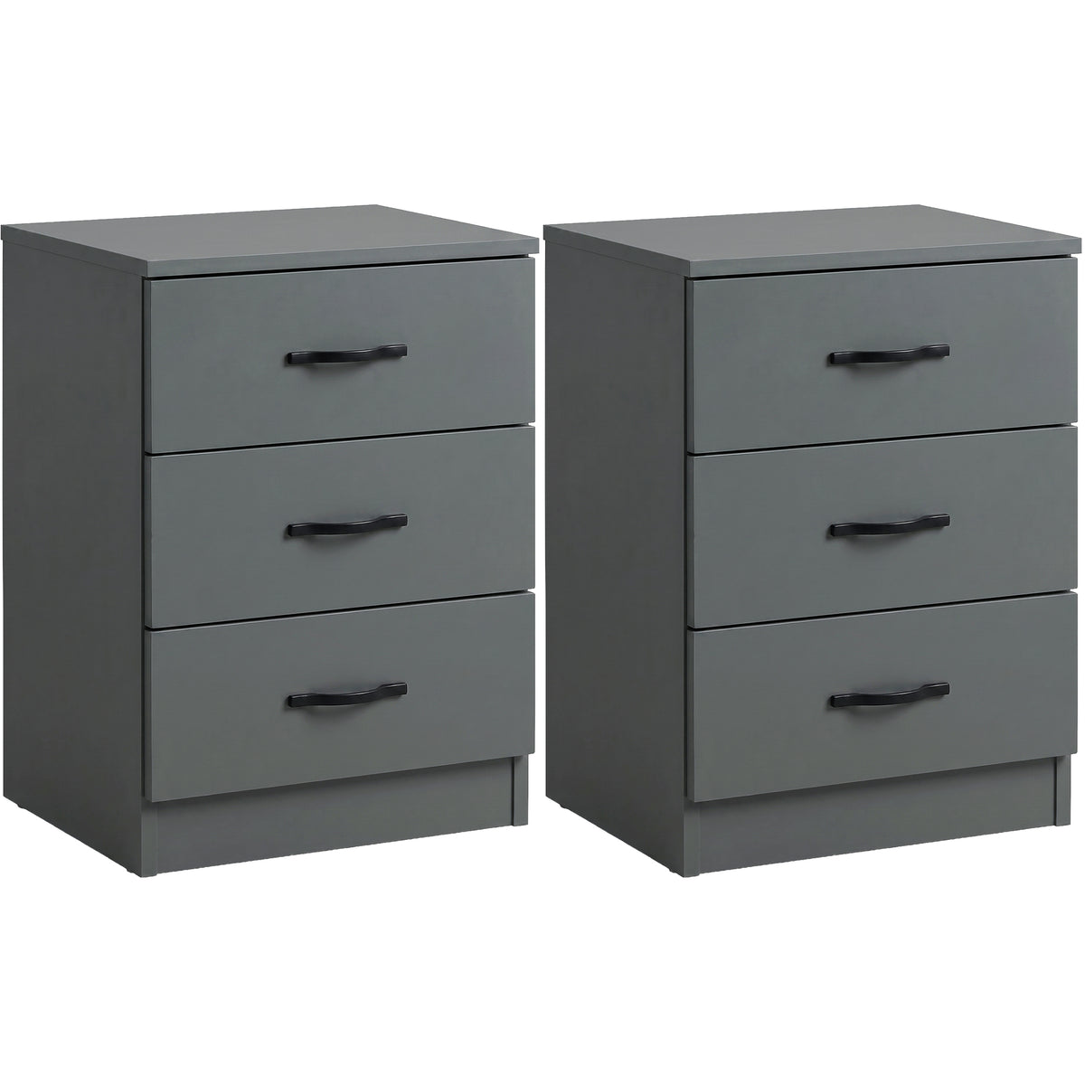 Riano 3 Drawer Bedside Chest Set Green Bedroom Storage Unit