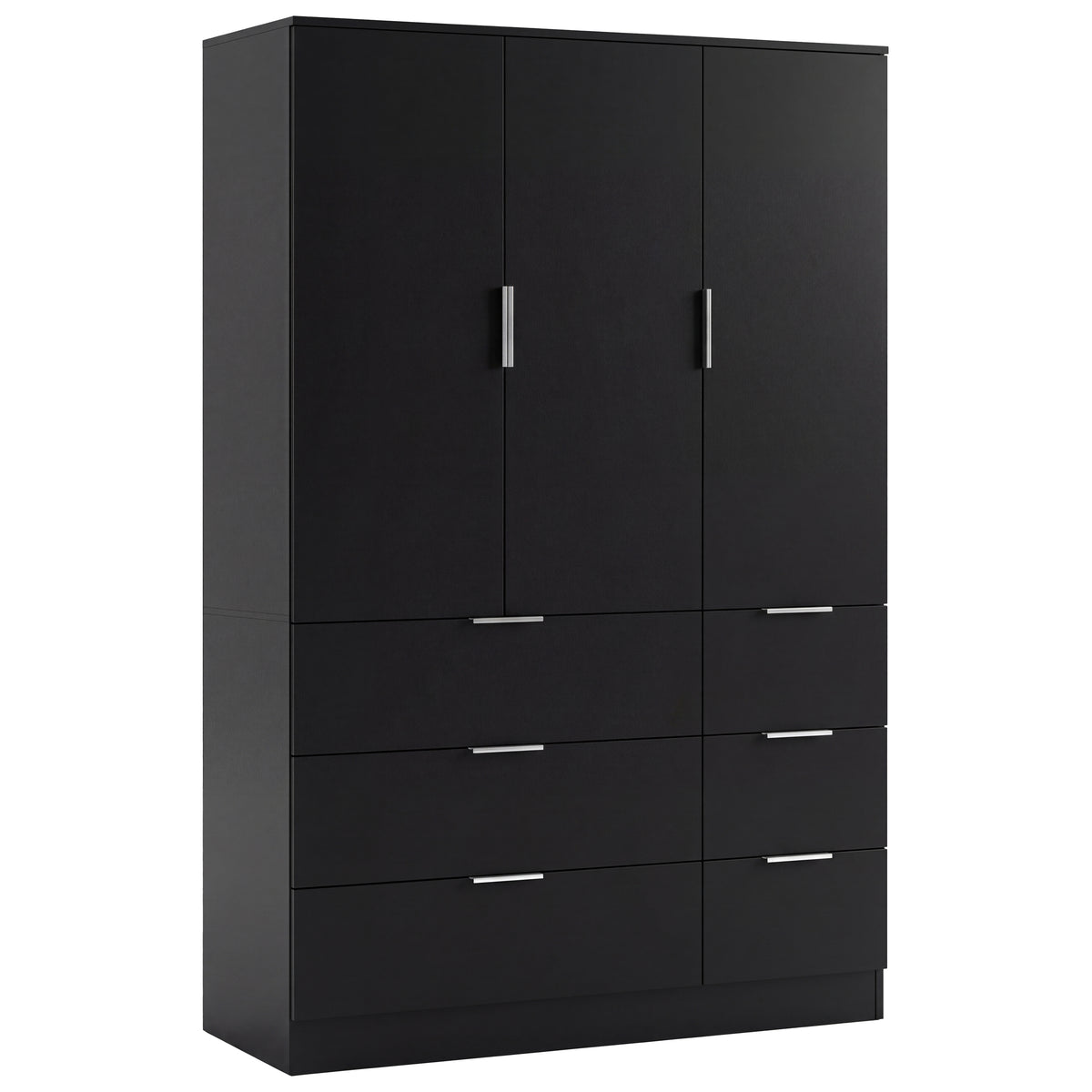 Trega 3 Door 6 Drawer Wardrobe, Black