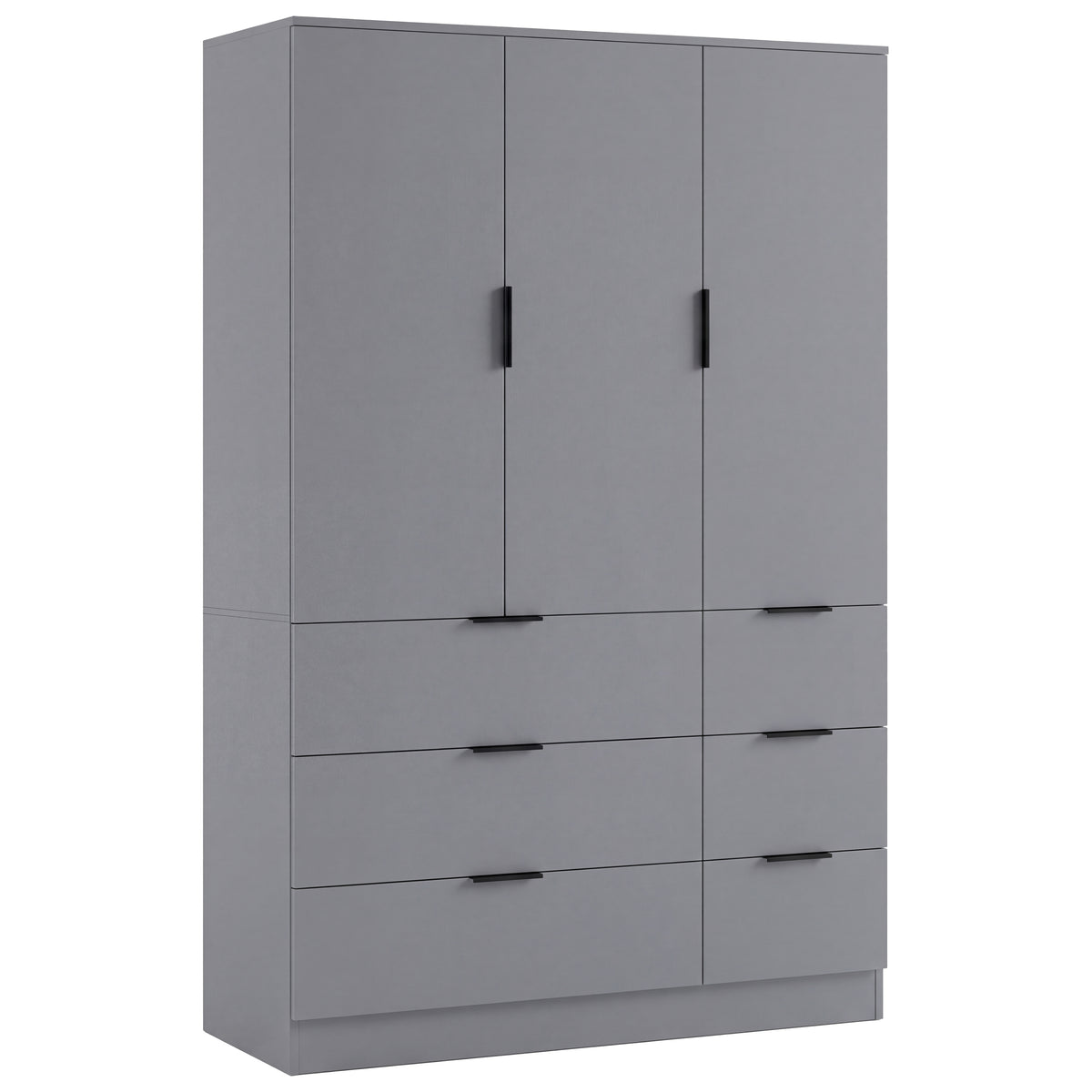 Trega 3 Door 6 Drawer Wardrobe, Grey