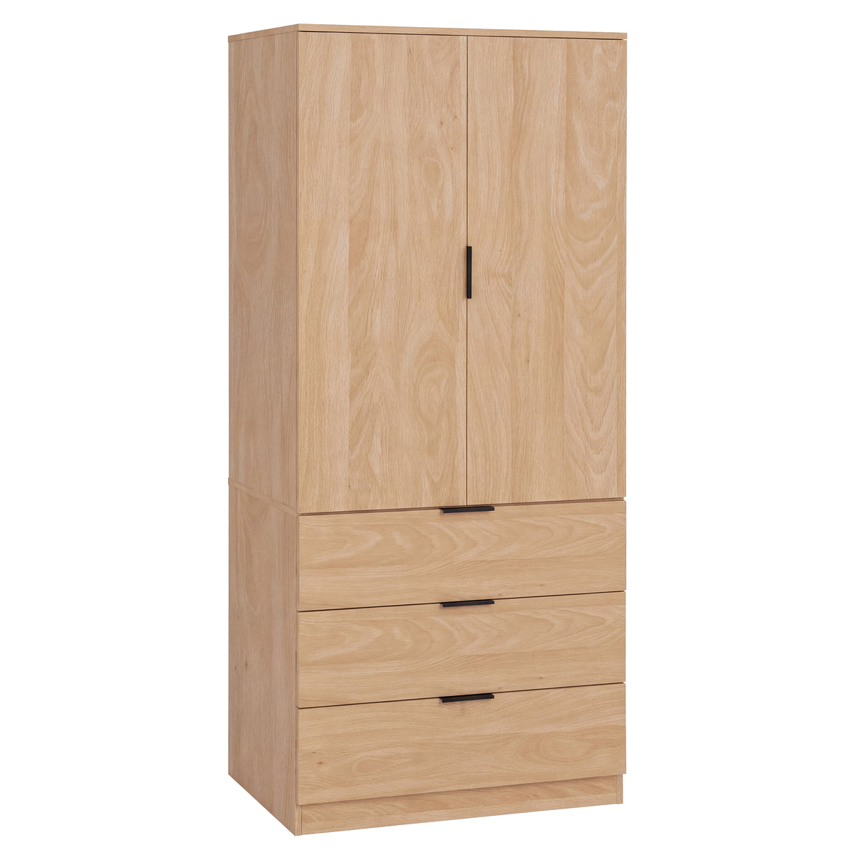 Trega 2 Door 3 Drawer Wardrobe, Pine