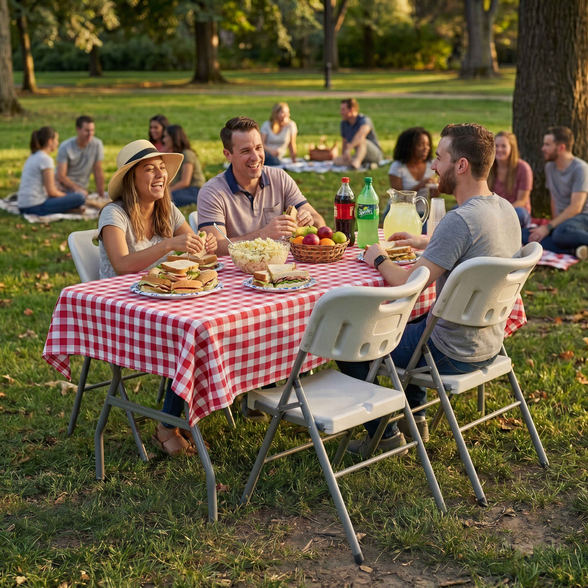 Folding 5ft Table & Set of 4 Folding Chairs