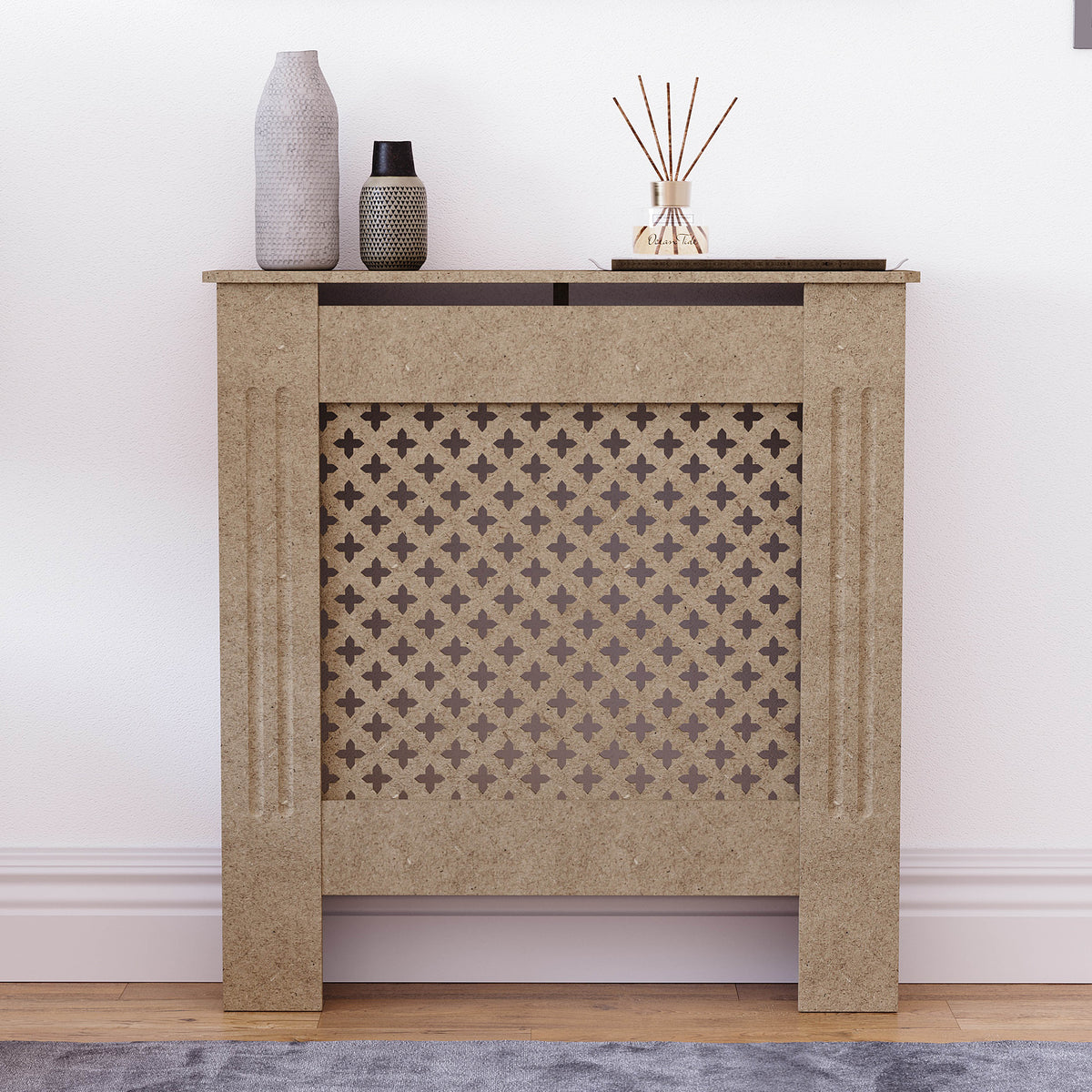 Oxford Radiator Cover - Unfinished, Small, Modern Design