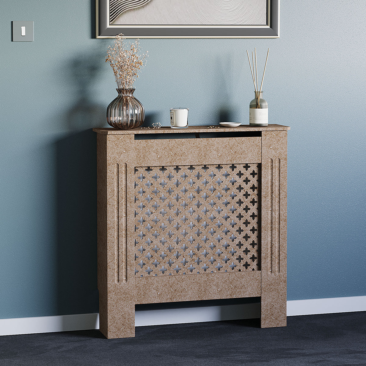 Oxford Radiator Cover - Unfinished, Small, Modern Design