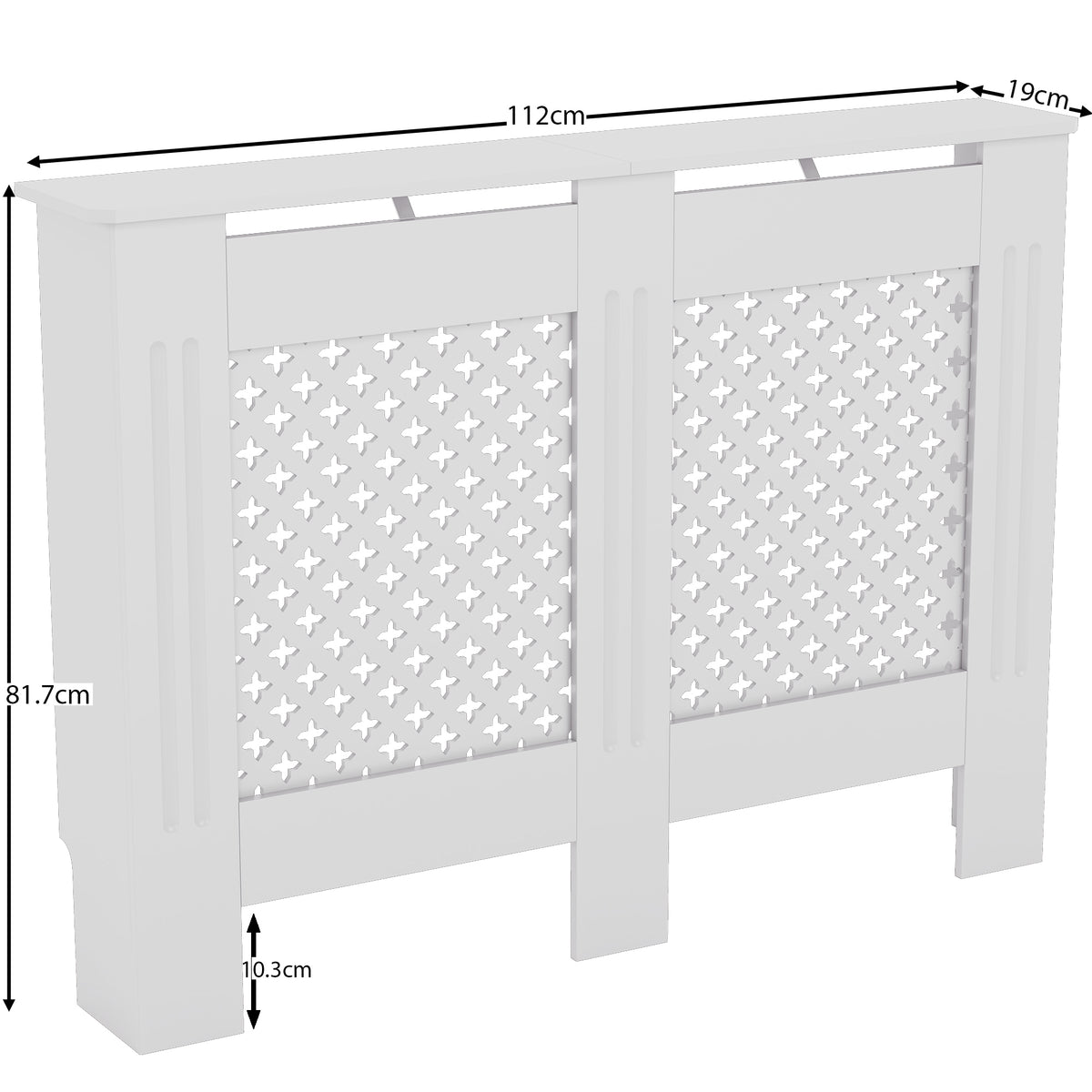 Oxford Radiator Cover - White, Medium