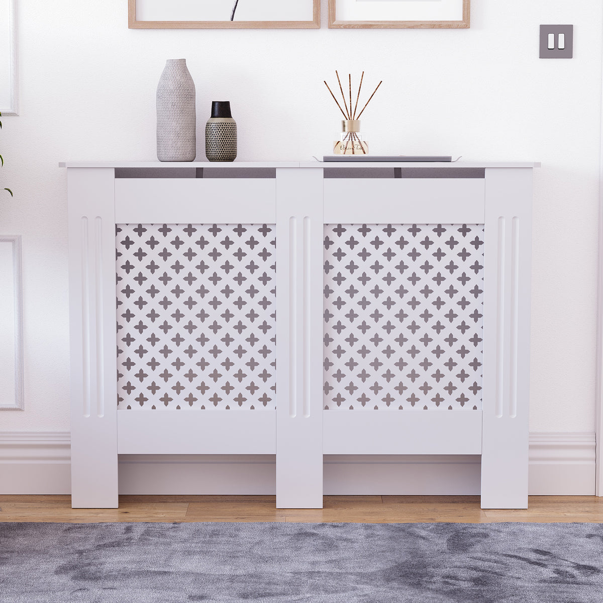 Oxford Radiator Cover - White, Medium