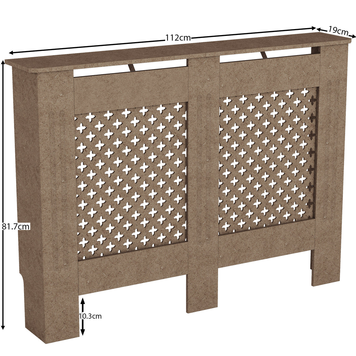 Oxford Radiator Cover - Unfinished, Medium