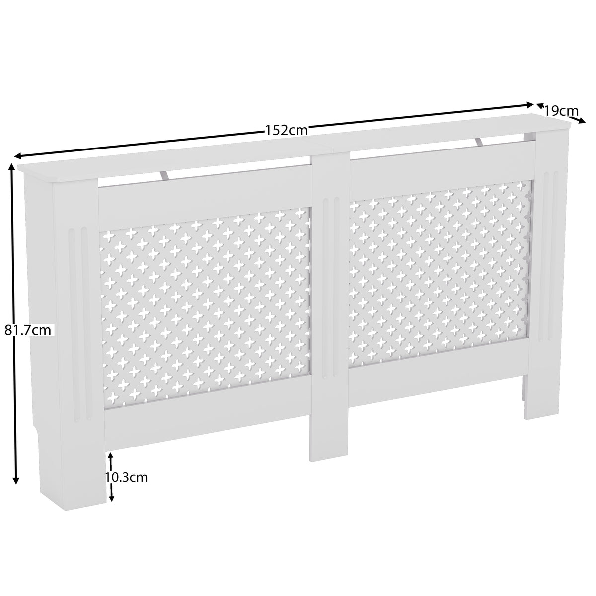 Oxford Radiator Cover - White, Large