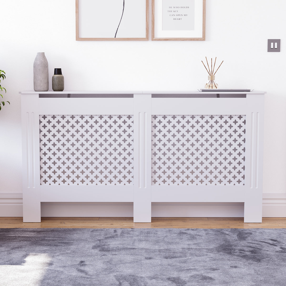 Oxford Radiator Cover - White, Large