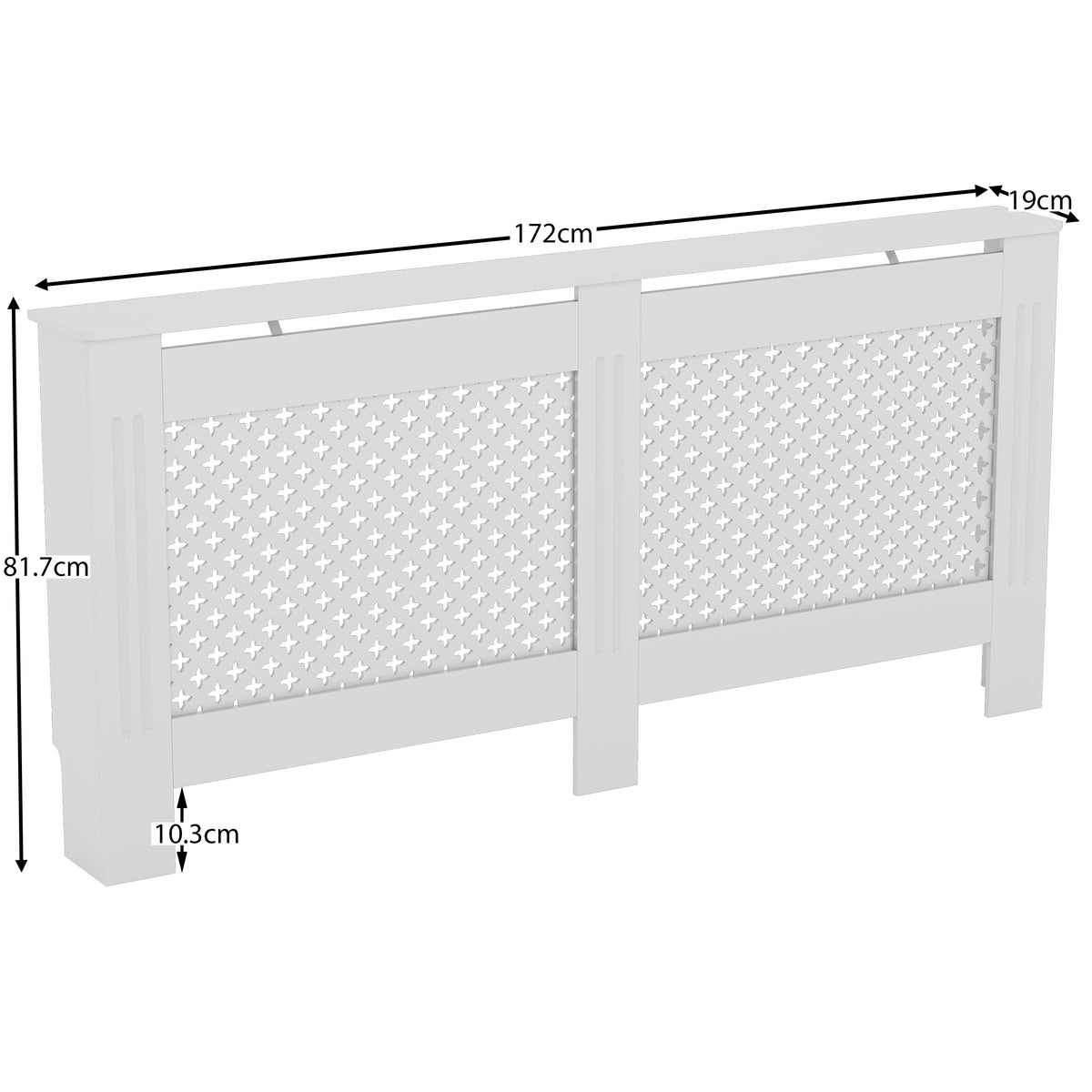 Oxford Radiator Cover - White, Extra Large